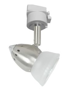 valkoinen, kromi kork. max 10,2cm halk. 3,6cm 1xGU10 / 50W max - 1-vaihe adapteri XTKR-66